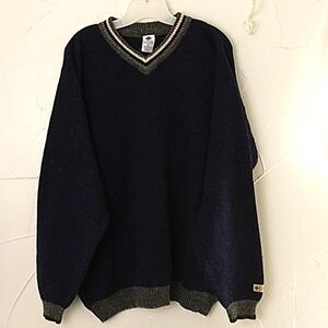 Columbia Sportswear Sweater Men's Size XL V‎ Neck 100% Shetland Wool Made In USA
